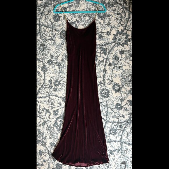 Reformation Ady Velvet Dress Purple - Size XS - Picture 6 of 7